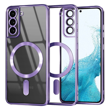 Maskica Techsuit "Luxury Crystal MagSafe" za Samsung Galaxy S22 - svijetlo ljubičast