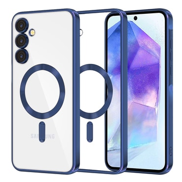 Maskica Techsuit "Luxury Crystal MagSafe" za Samsung Galaxy A55 - tamno plav
