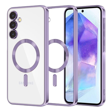 Maskica Techsuit "Luxury Crystal MagSafe" za Samsung Galaxy A55 - svijetlo ljubičast