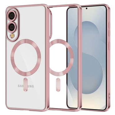 Maskica Techsuit "Luxury Crystal MagSafe" za Samsung Galaxy S25 Edge - roza