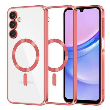 Maskica Techsuit "Luxury Crystal MagSafe" za Samsung Galaxy A15 - crven