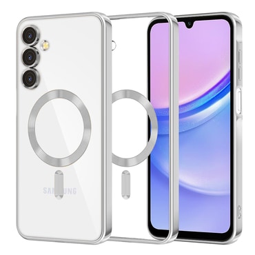 Maskica Techsuit "Luxury Crystal MagSafe" za Samsung Galaxy A15 - srebrn