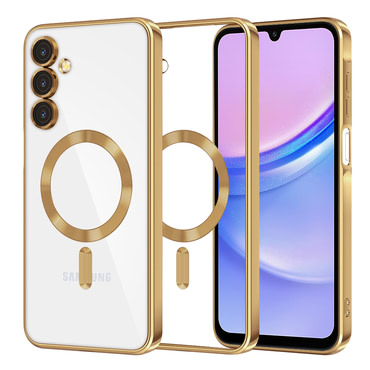 Maskica Techsuit "Luxury Crystal MagSafe" za Samsung Galaxy A15 - zlatan