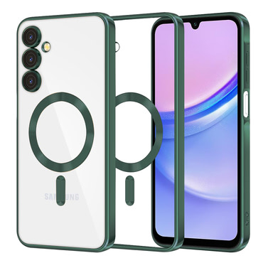 Maskica Techsuit "Luxury Crystal MagSafe" za Samsung Galaxy A15 - tamno zelen