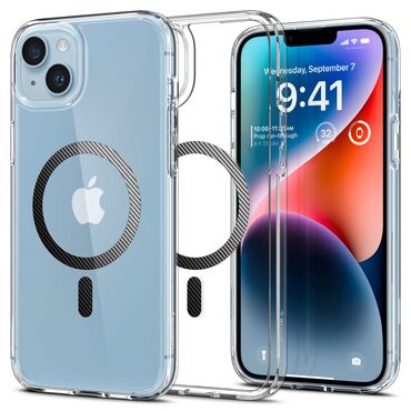 Maska Spigen "Ultra Hybrid Mag" za iPhone 14 Plus - carbon fiber