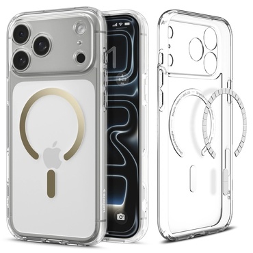 Maska Spigen "Ultra Hybrid Mag" za iPhone 17 Pro - clear/gold