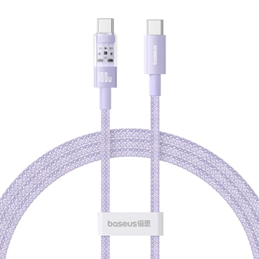 Kabel za punjenje i prijenos podataka 100W USB-C na USB-C Baseus "Gem" - 1m - nebula purple