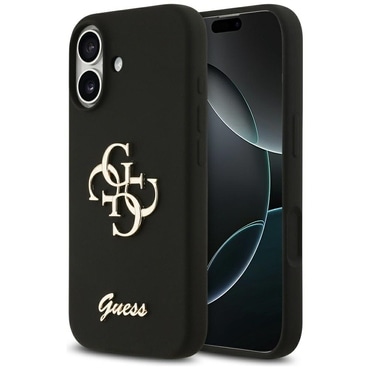 Maskica Guess "Silicone Big 4G Script" za iPhone 17 - black