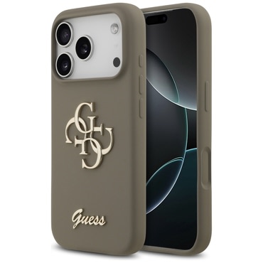 Maskica Guess "Silicone Big 4G Script" za iPhone 17 Pro - brown