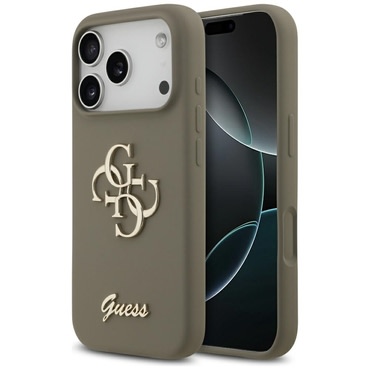 Maskica Guess "Silicone Big 4G Script" za iPhone 17 Pro Max - brown
