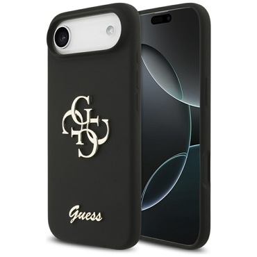 Maskica Guess "Silicone Big 4G Script" za iPhone Air - black