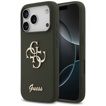 Maskica Guess "Silicone Big 4G Script" za iPhone 17 Pro - khaki