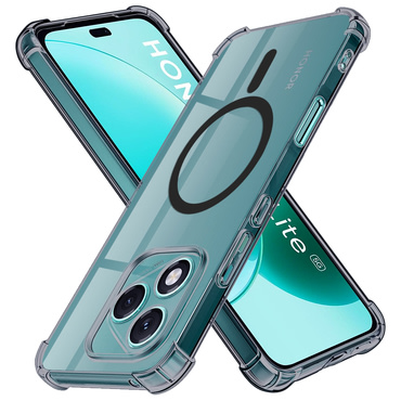 Hibridna maska Techsuit "Shockproof MagSafe" za Honor 400 Lite - smoke black