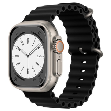 Silikonski remen za pametni sat Techsuit "W038" za Apple Watch (38mm / 40 mm / 41 mm / 42mm) - crni