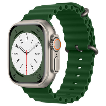 Silikonski remen za pametni sat Techsuit "W038" za Apple Watch (38mm / 40 mm / 41 mm / 42mm) - tamno zelen