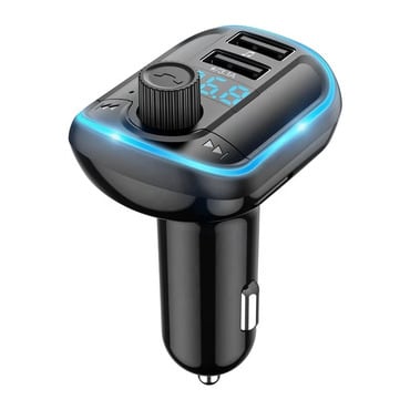 FM odašiljač i autopoljač Yesido "Y44" 2x USB-A, LED prikazivač, RGB lampica, Bluetooth 5.0 - black
