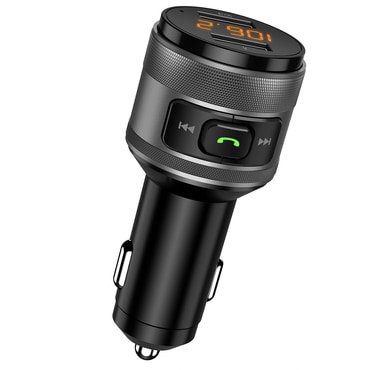 FM odašiljač i autopunjač Techsuit "VoltTune" Dual-USB, QC3.0 - black