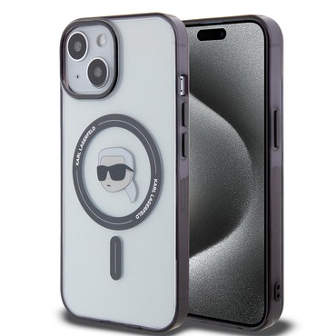 Maskica Karl Lagerfeld "IML MagSafe" za iPhone 15 - transparent