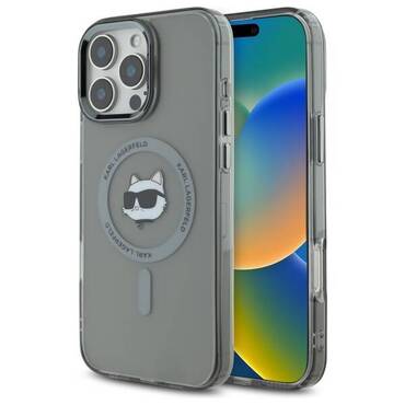 Maskica Karl Lagerfeld "IML MagSafe" za iPhone 16 Pro - metal choupette's head