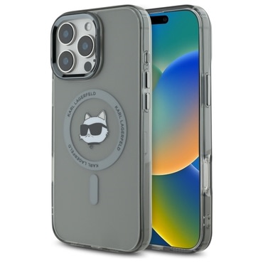 Maskica Karl Lagerfeld "IML MagSafe" za iPhone 16 Pro Max - metal choupette's head