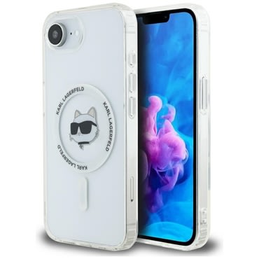 Maskica Karl Lagerfeld "IML MagSafe" za iPhone 16e / 17e - white choupette`s head