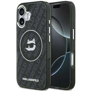 Maskica Karl Lagerfeld "IML MagSafe" za iPhone 17 - black choupette`s head