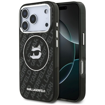 Maskica Karl Lagerfeld "IML MagSafe" za iPhone 17 Pro - black choupette`s head