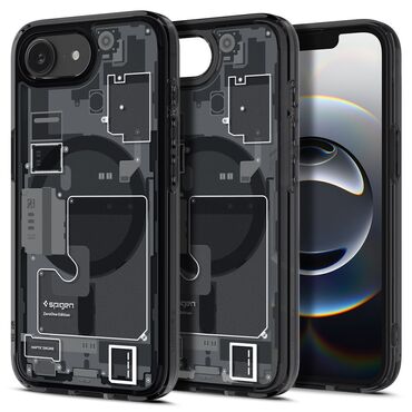 Maska Spigen "Ultra Hybrid Mag" za iPhone 16e / 17e - zero one zero one black