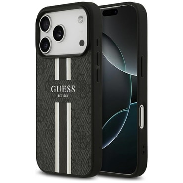 Maskica Guess "Hardcase 4G Printed Stripes MagSafe" za iPhone 17 Pro - black