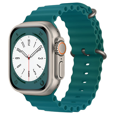 Silikonski remen za pametni sat Techsuit "W038" za Apple Watch (42mm / 44mm / 45mm / 46mm / 49mm) - tirkizni