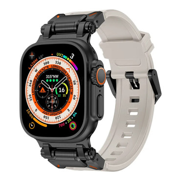 Silikonski remen Techsuit "W064" za Apple Watch (42mm / 44mm / 45mm / 46mm / 49mm) - siv
