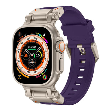 Silikonski remen Techsuit "W064" za Apple Watch (42mm / 44mm / 45mm / 46mm / 49mm) - ljubičast