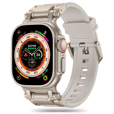 Silikonski remen Techsuit "W064" za Apple Watch (42mm / 44mm / 45mm / 46mm / 49mm) - bež