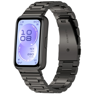 Silikonski remen Techsuit "W010" za Huawei Band 11 / Band 11 Pro - crni