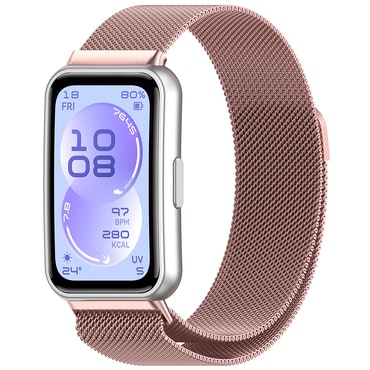 Metalna narukvica Techsuit "W009" za Huawei Band 11 / Band 11 Pro - ružičasto zlatno