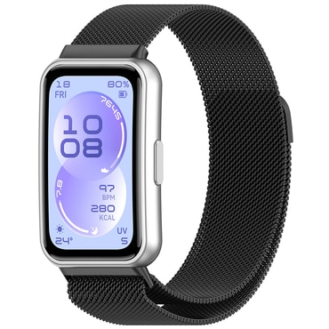 Metalni remen Techsuit "W009" za Huawei Band 11 / Band 11 Pro - crni