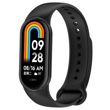 Silikonski remen Techsuit "W014" za Xiaomi Mi Band 8 / 8 NFC / 9 / 9 NFC / Smart Band 10 - crni