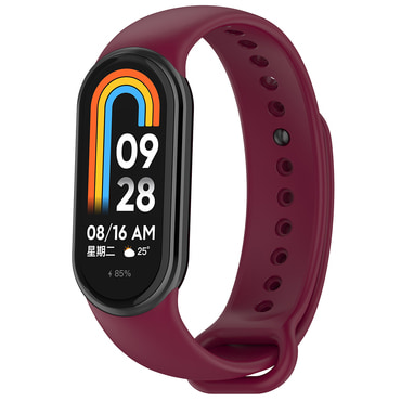 Silikonski remen Techsuit "W014" za Xiaomi Mi Band 8 / 8 NFC / 9 / 9 NFC / Smart Band 10 - vinsko crven
