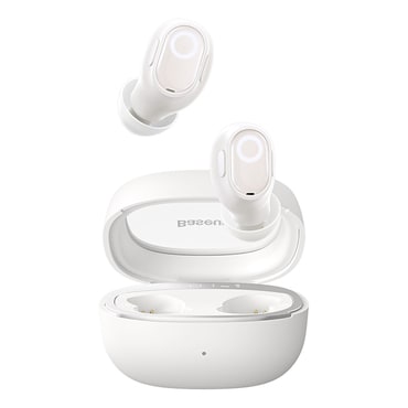 Bluetooth slušalice Baseus "WM02+" Bluetooth 5.3 s pametnim prikazom - creamy white