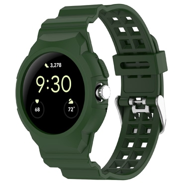 Silikonski remen Techsuit "W065" za Google Pixel Watch / Watch 2 / Watch 3 41mm / Watch 4 41mm - zelen