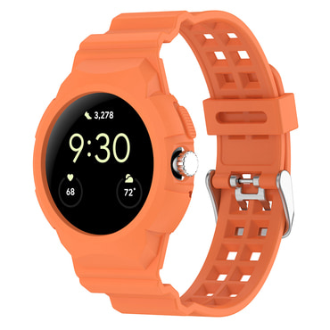 Silikonski remen Techsuit "W065" za Google Pixel Watch / Watch 2 / Watch 3 41mm / Watch 4 41mm - narančast