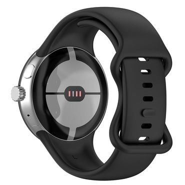 Silikonski remen Techsuit "W031" za Google Pixel Watch / Watch 2 / Watch 3 41mm / Watch 4 41mm - crni