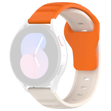 Univerzalni silikonski remen Techsuit "W050" 20mm za pametne satove - narančasta / bež