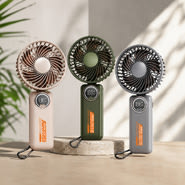 Mini ručni ventilator Techsuit "Z8" s LED prikazivačem, USB-C punjenjem, 3 brzine i 3600mAh