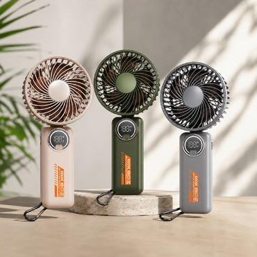 Mini ručni ventilator Techsuit "Z8" s LED prikazivačem, USB-C punjenjem, 3 brzine i 3600mAh