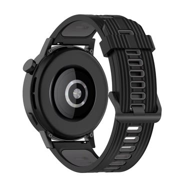 Univerzalni silikonski remen Techsuit "W002" 20mm za pametne satove - crni