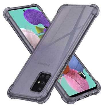 TPU gel maskica Techsuit "Shockproof" za Samsung Galaxy A51 - smoke black