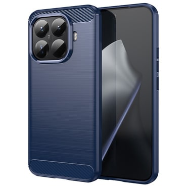 TPU gel maska "Brushed Carbon" za Xiaomi 15T Pro - plav