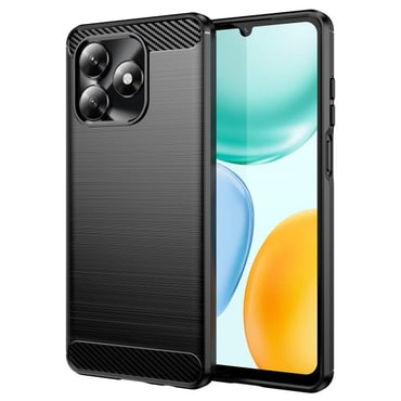 TPU gel maska "Brushed Carbon" za Honor X5c Plus - crn