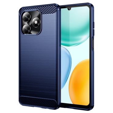 TPU gel maska "Brushed Carbon" za Honor X5c Plus - plav